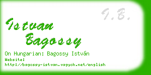 istvan bagossy business card